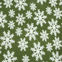 Зеленый, со снежинками, 1.6м, 0.5м