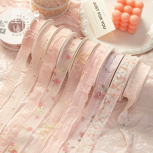 星语 Летняя розовая лента с розой в составе, ремень, широкая цветовая палитра, подарок на день рождения