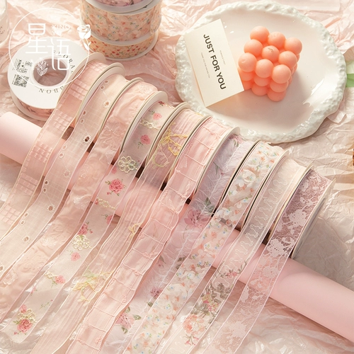 星语 Летняя розовая лента с розой в составе, ремень, широкая цветовая палитра, подарок на день рождения