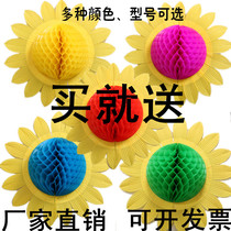 Hand Over Flowers Sunflower Chorus Kindergarten Children Dance Props Games Opening Entrance Style Folding Sun Flowers