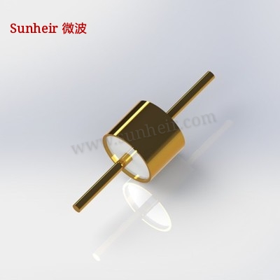 Microwave RF glass insulator Glass small black clip RF insulator airtight seal Kovar LC connector