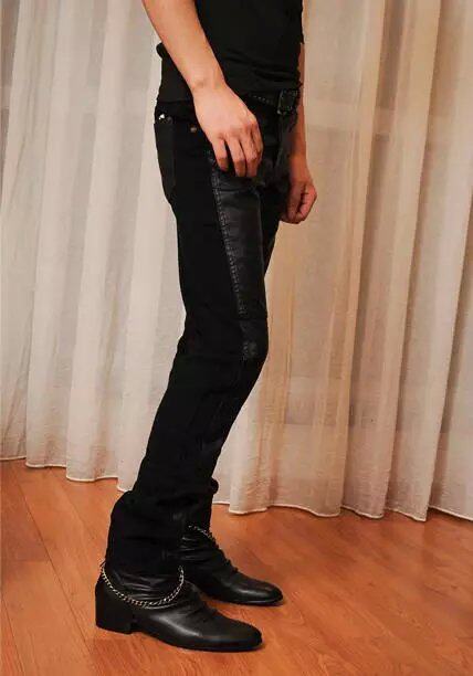 Pantalon cuir homme pour adolescent pour printemps - Ref 1488384 Image 6