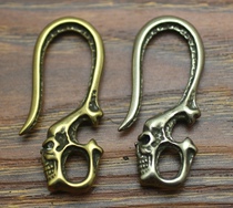 High-grade quality pure brass skull U-hook financial cloth U-hook key hook pants chain hook retro antique DIY accessories
