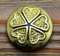 Handmade leather pure brass decorative buckle financial cloth buckle sunflower 28mm decorative buckle cattle Ancient diy