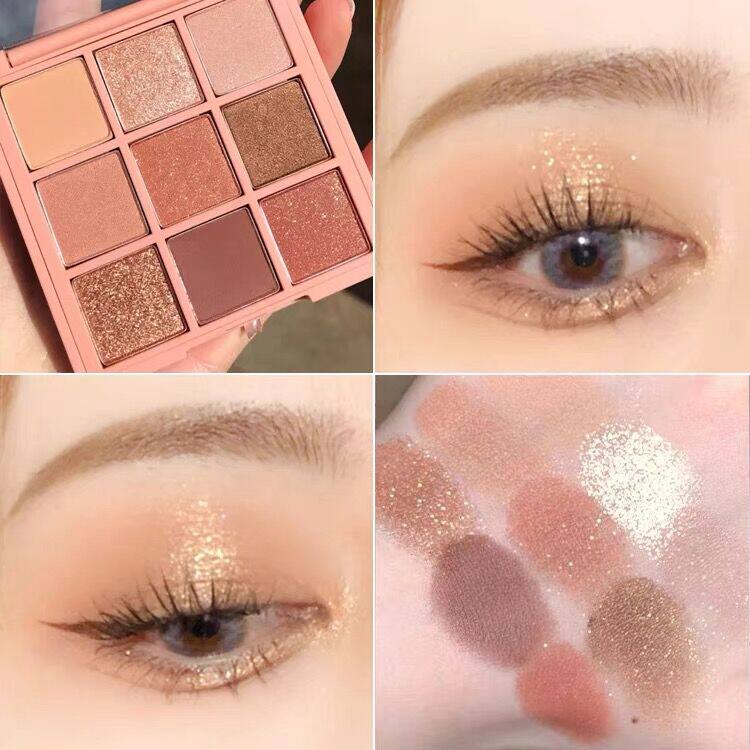 It is Andromeda Korea 3CE Nine Color Eye Shadow disc Pearlized Matt Nine Palace Lattice Pumpkin Color Overtake Brown Orange Dish
