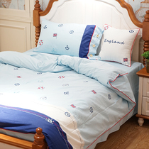 American-style British-style cotton boy bunk childrens quilt cover three-piece set Mediterranean bed cover four-piece bed
