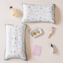 Class A cotton childrens gauze pillowcase trumpet 30*50 baby infant kindergarten 40*60 cartoon cotton pillowcase