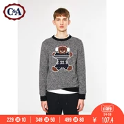 C & A Animal Jacquard Đan Áo Len Nam Mùa Đông Hỗn Hợp Màu Knit Áo Thun CA200199089