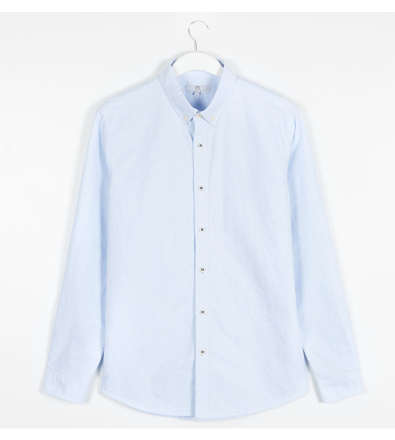 C & A Nam Jacquard Ve Áo Sơ Mi 2018 Sớm Mùa Xuân Mới Bông Màu Ribbon Shirt CA200200285 áo sọc caro