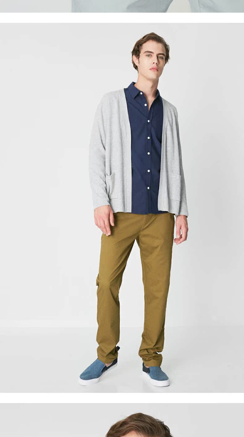 C & A áo len cotton nam 2018 thu đông mới giản dị top CA200208517 hoodie nam