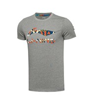 Li Ning 2021 summer new round neck comfortable T-shirt mens short sleeve LOGO print round neck short sleeve culture shirt