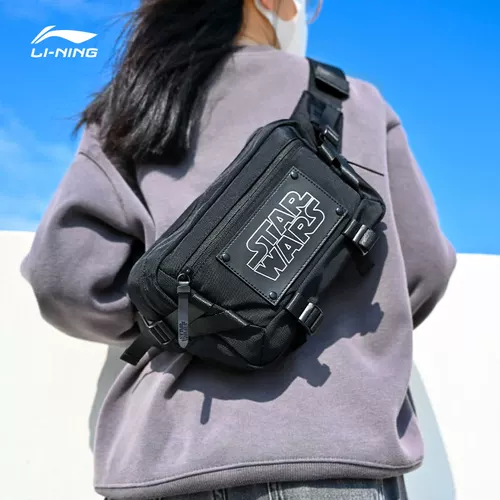 Li Ning, поясная сумка, нагрудная сумка для влюбленных, черная сумка на одно плечо, спортивная спортивная сумка, сумка через плечо, коллекция 2023