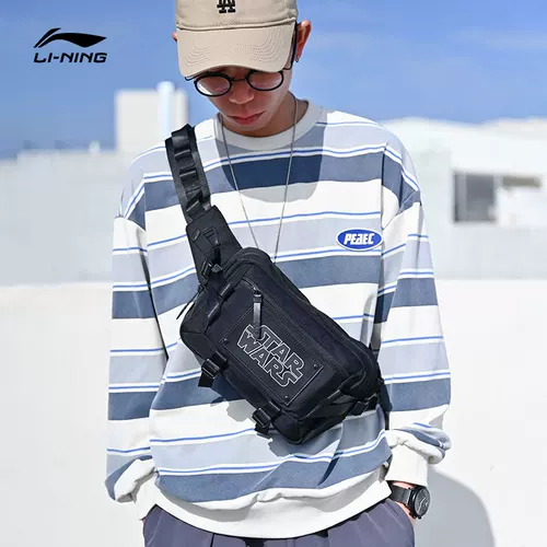 Li Ning, поясная сумка, нагрудная сумка для влюбленных, черная сумка на одно плечо, спортивная спортивная сумка, сумка через плечо, коллекция 2023