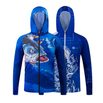 Ice silk fishing clothing sunscreen clothing mens summer fishing supplies clothing quick-drying breathable large size anti-mosquito clothing