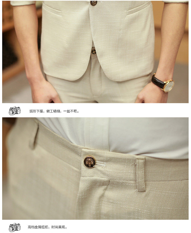 Costume homme en chanvre pour printemps - Ref 1555430 Image 13