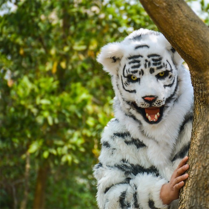 WILDBEAST simulation tiger head coat COS show show animal mask show props Halloween new style