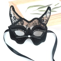Halloween new masquerade sexy nightclub girl black sex mask charm lace half face