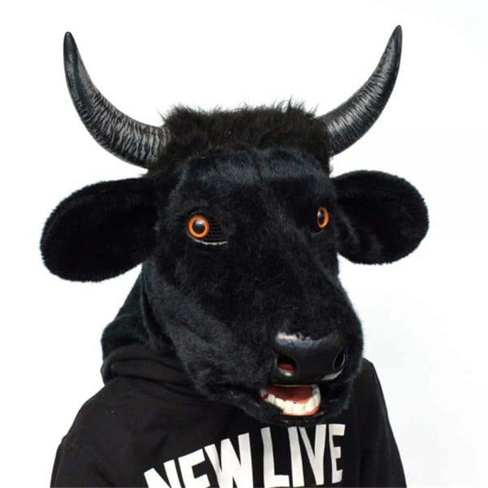 New Year Event Performing Buffalhead Mask Project plush simulation Animal All Face Sand Sculpture Proof