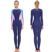 Teen Full-body Sunscreen Swimsuit Woman Long Sleeve Long Pants Conservative lean professional Surfing Wetsuit Jellyfish