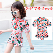 2-10 2-10-year-old girl 6 children one-piece dress swimsuit 3 baby 4 children 5 Princess 7-8 CUHK Tong bathing suit Summer 9
