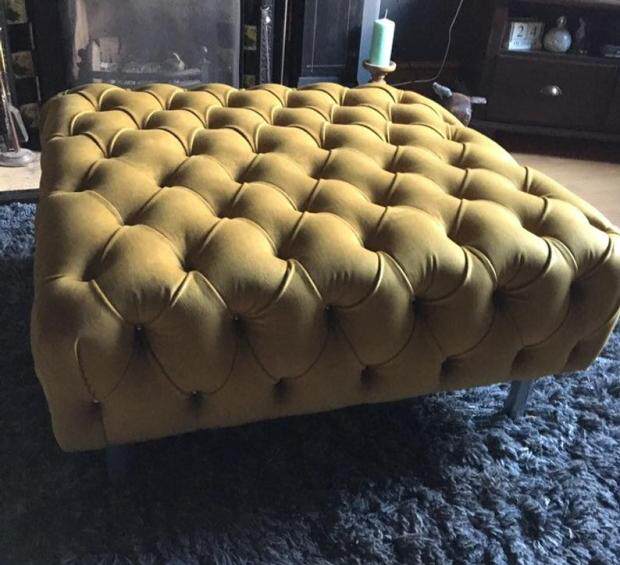Nordic fabric sofa foot stool square stool home shoe changing stool living room sitting pier cloakroom fashion creative short