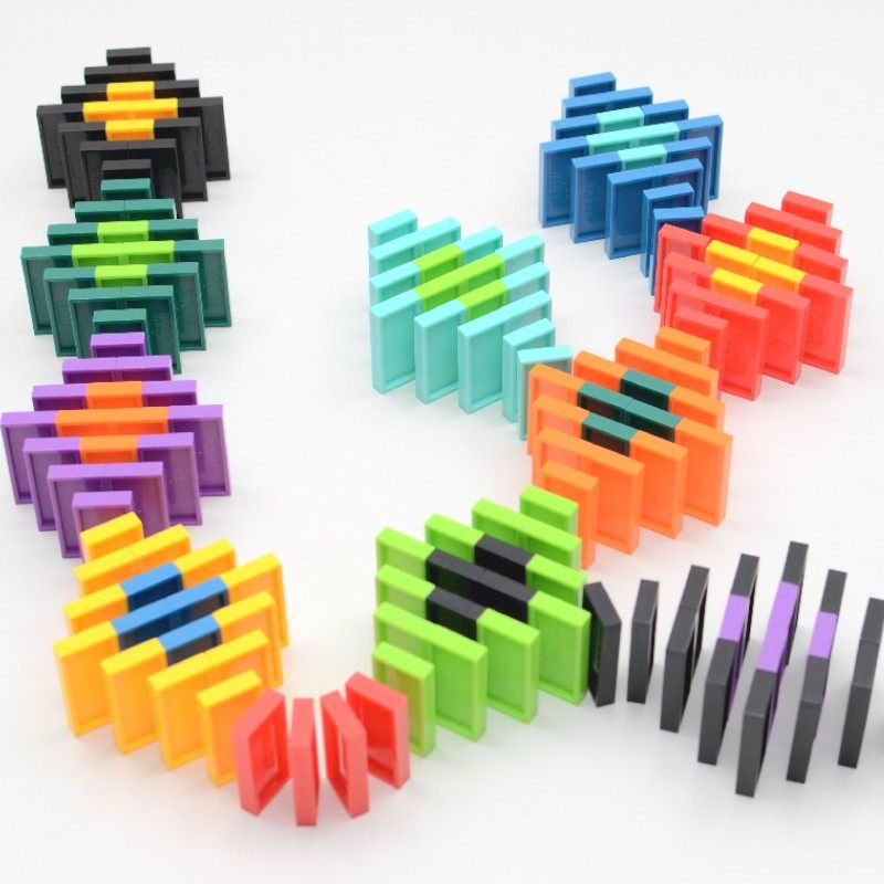 120 pieces of toddler domino dominoes puzzle toy pushers dominoes crystal clear plastic dominoes