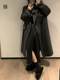 黑灰色双面羊绒大衣女2025秋冬新款中长款高级感羊毛呢子韩系外套