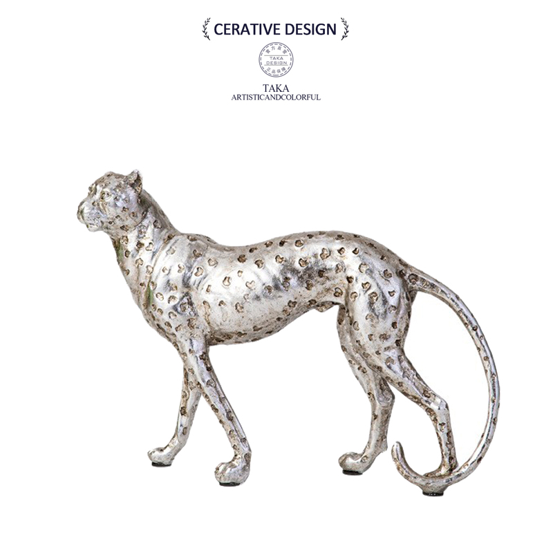 Cheetah Series Medieval Silver Ornaments Living Room Fashionable Art Device Leopard Photo Frame Decoration Italian Limited Edition Cheetah Series Medieval Silver Ornaments Living Room Fashionable Art Device Leopard Photo Frame Decoration Italian Limited Edition