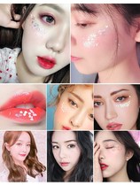 Silver love-shaped eye sequins glitter decoration Handmade shiny nail stickers Eye makeup Face glitter photo fairy