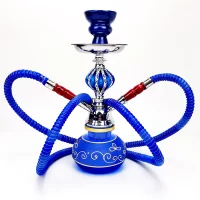 Двойной порт алюминиевый мяч Blue Color Замечания