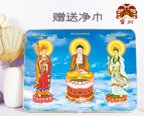 High-definition portraits of the Three Saints of Saha Buddha statues crystal prints desktop ornaments photo frames hanging portraits