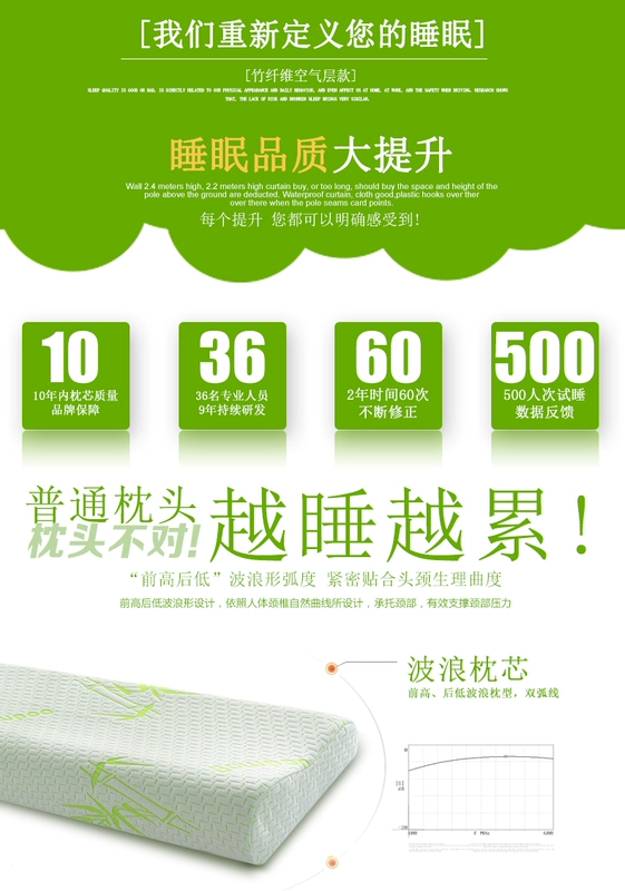 Đôi gối tình nhân gối cổ tử cung nhà dưỡng lão phần dài của gối 1,2 1,5 1,8 mét phục hồi chậm bộ nhớ gối - Gối gối cao su non kymdan