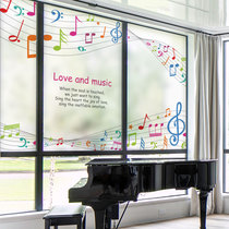 Love stickers custom frosted electrostatic glass explosion-proof film Simple CM modern window stickers-Love and music