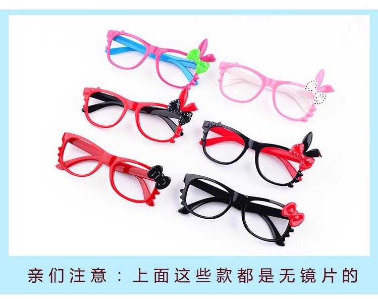 Kính mắt trẻ em dễ thương không có ống kính bé trai bé gái tròn khung bé thủy triều bé dễ thương thủy triều - Kính khung kính gucci