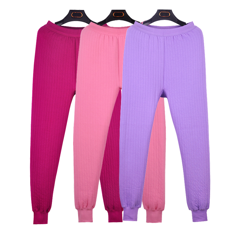 Quần dài eo cao squat quần ba lớp dày và phân bón XL cho người trung niên quần lớn ấm quần cotton quần giữ nhiệt nam uniqlo