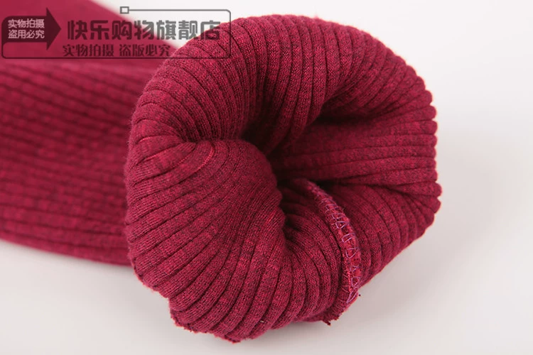 Đàn ông và phụ nữ dày cao dây thun đầu gối miếng đệm eo quần ấm ba lớp dày cotton dày mùa thu quần cotton quần nóng quần tất nữ màu đen