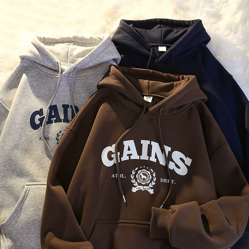 Демисезонная утепленная хлопковая черная осенняя тонкая толстовка с капюшоном, коллекция 2023, оверсайз, в западном стиле