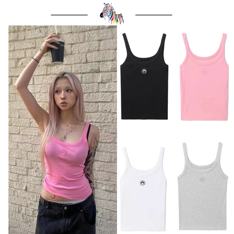 Three-Piece Set Marineserre Moon Camisole Inner Layer Song Qian Jennie Kim Ji-Ni Rose Same Style Tank Top