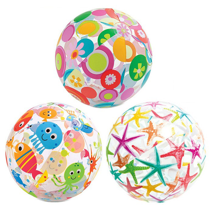 INTEX Adults and Children Cartoon PVC Inflatable Water Polo Beach Water Polo Water Toy Play Water Polo Volleyball