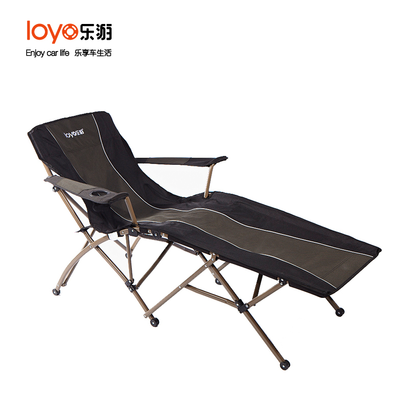 Leyou self-driving tour outdoor folding bed chair back chair luxury office folding chair lunch break bed