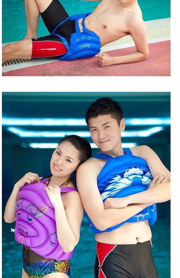 Bơi xác thực Lebao phổ trôi trở lại trôi nổi Người lớn trẻ em trẻ em bơi vòng Đai bơm hơi học bơi tạo tác phao tam