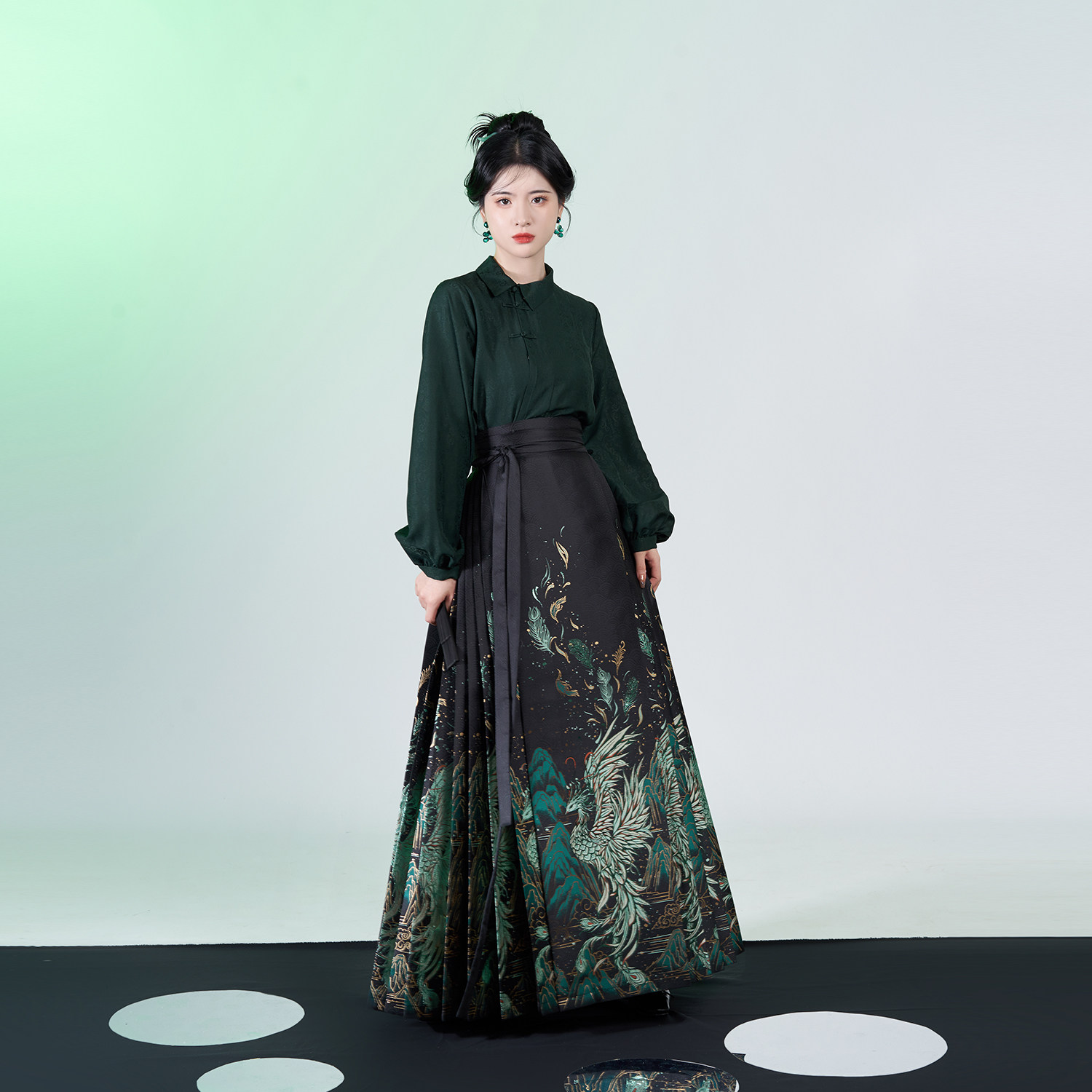 青羽织造司原创明制汉服上衣搭配马面裙套装 2025新款汉元素衬衫