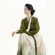 Spot Weaving Department ຕົ້ນສະບັບ Ming Dynasty Han Elements [Twist Tea] Cross-neck Narrow Sleeve Horse Face Skirt Women's Improved Hanfu