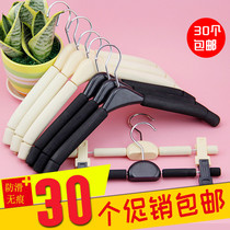 Bold non-slip adult sponge clothing store hangers Batch hair incognito household foam support glue cotton can be bent to dry
