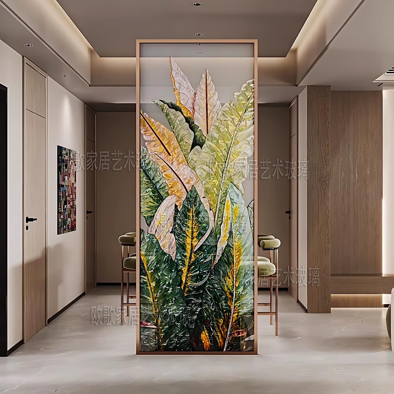 手作りの七宝焼きエナメルリビングルームパーティションスクリーンアメリカンヨーロピアンフレンチスタイルの玄関ホールトップラグジュアリーハイエンドアートガラス