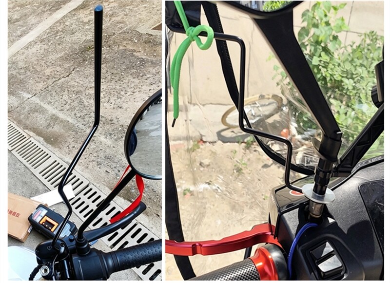 Electric Vehicle Windshield Membrane Bracket, Motorcycle Canopy Bracket Accessories, Fixed Steel Frame Base, Special-Shaped Pole