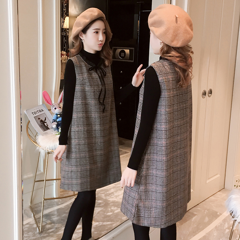 Radiation protection maternity clothes work apron sling autumn and winter clothes houndstooth two-piece radiation dress
