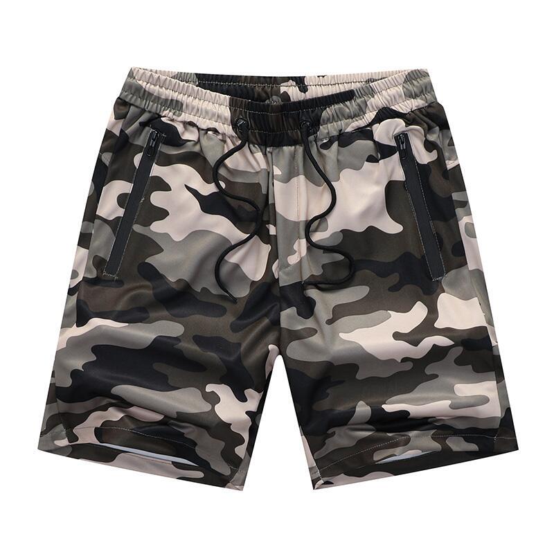 Quick-Drying Camouflage Shorts for Men, Trendy Brand, Summer Thin Workwear Five-Point Shorts, Loose Fit, Casual Beach Shorts