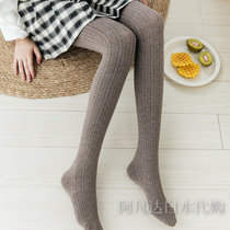 Japan Japanese tsutsutsu Japanese vintage knit twist leggings womens autumn and winter striped pantyhose leggings thin