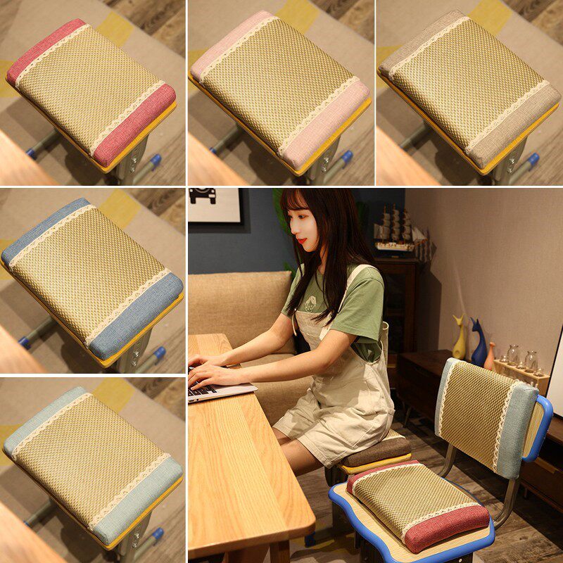 Japanese Summer Classrooms Thickened Cool Mat cushions Stool Cushions Cool Cushion Chair Cushion Bench For Long Sitting Memory Cotton Butt Cushion
